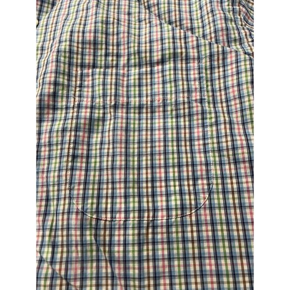 Peter Millar Shirt Men Size Large Blue/Green/Pink Cotton Button Down Preppy City - Picture 11 of 13